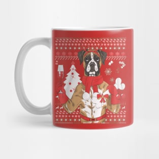 Boxer Ugly Christmas Sweatshirt Mug